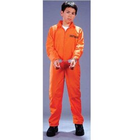 Child Got Busted Prisoner Medium (8-10) Costume (Includes Plastic Handcuffs)