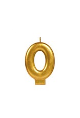 Numeral Metallic Candle #0 - Gold
