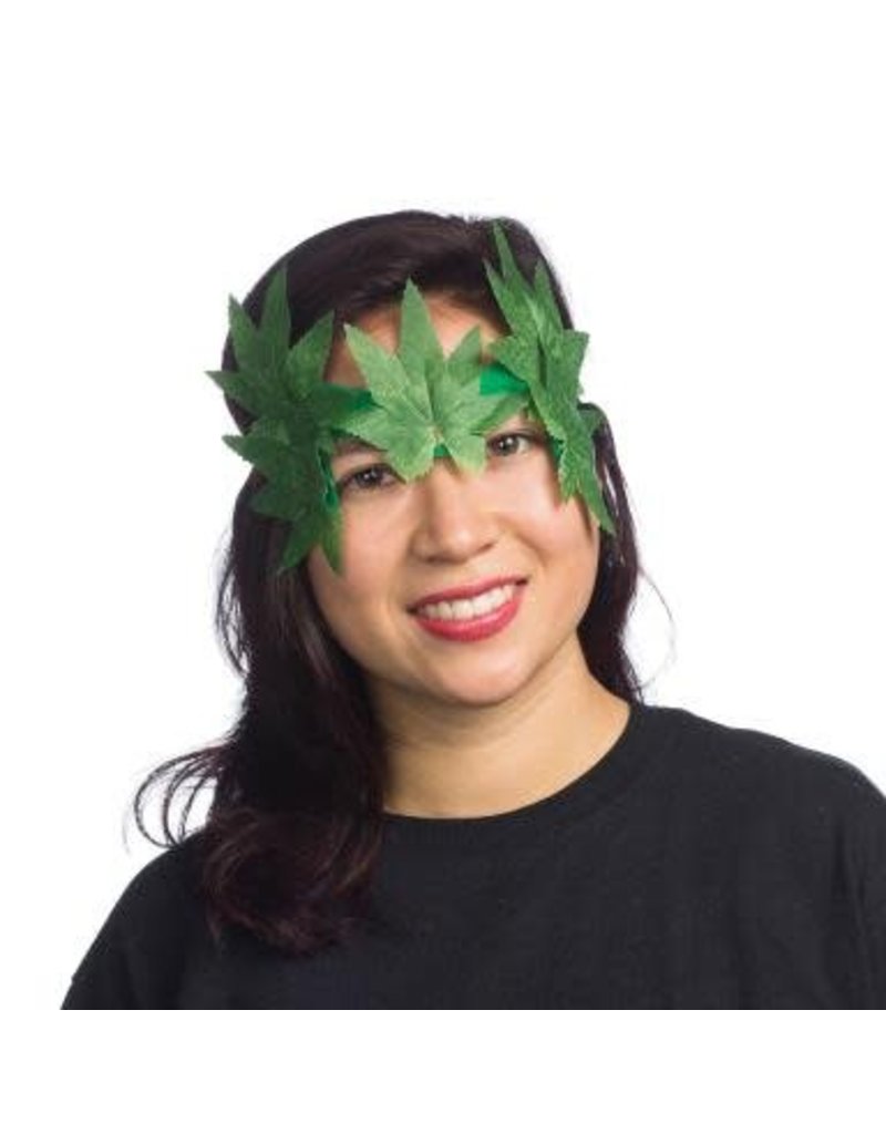 Woodland Fairy Leaf Eye Mask Green