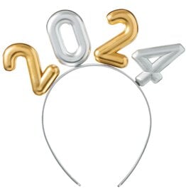 2024 Balloon Numbers Electroplated Headband 9 1/4"