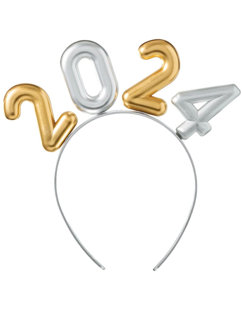 2024 Balloon Numbers Electroplated Headband 9 1/4"