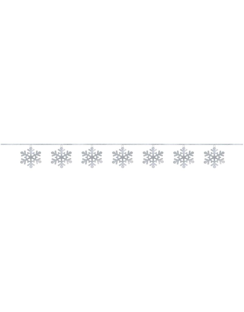 Snowflake Sequin Ring Garland 9'