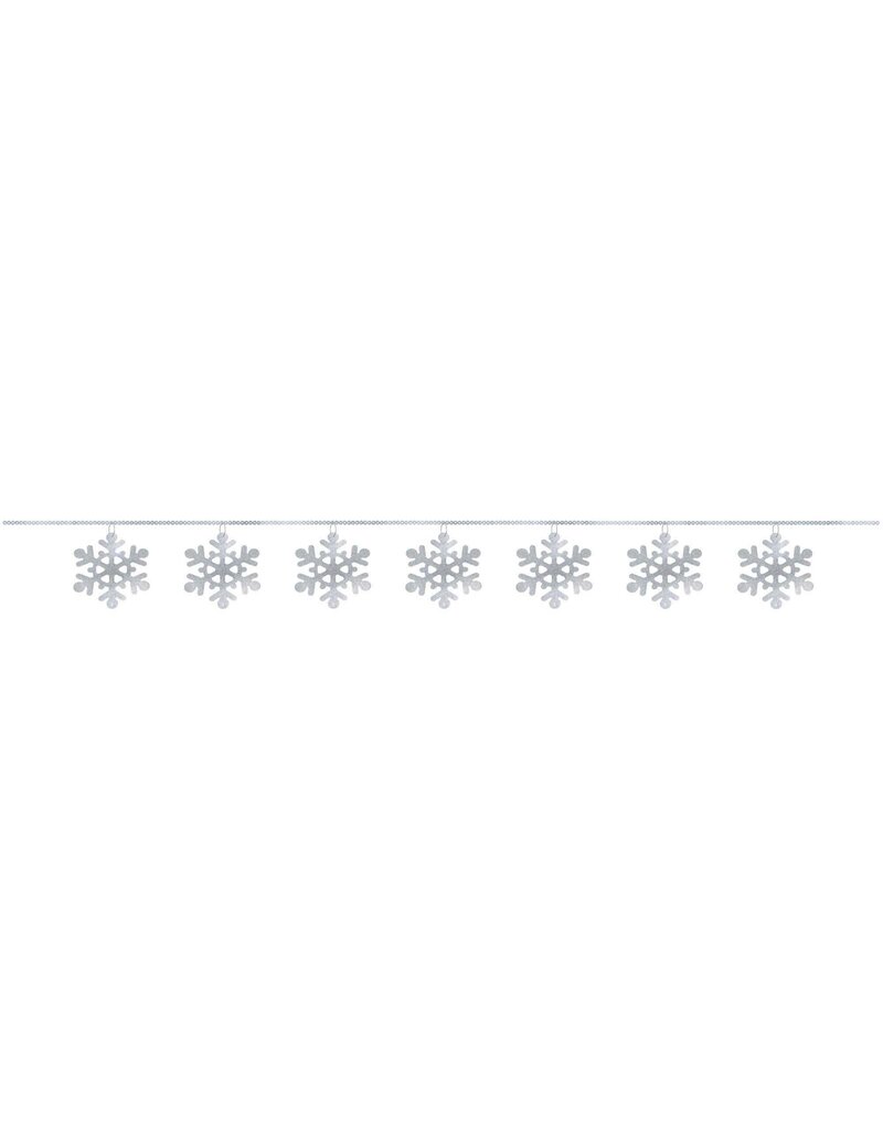 Snowflake Sequin Ring Garland 9'