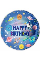 Happy Birthday Planets 18" Mylar Balloon