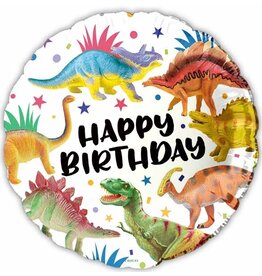 Happy Birthday Dinosaurs 18" Mylar Balloon