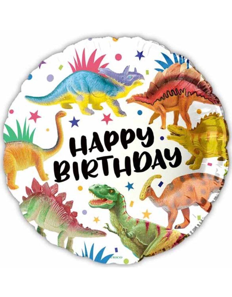 Happy Birthday Dinosaurs 18" Mylar Balloon
