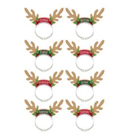 Santa's Reindeer Pack Headbands (8)