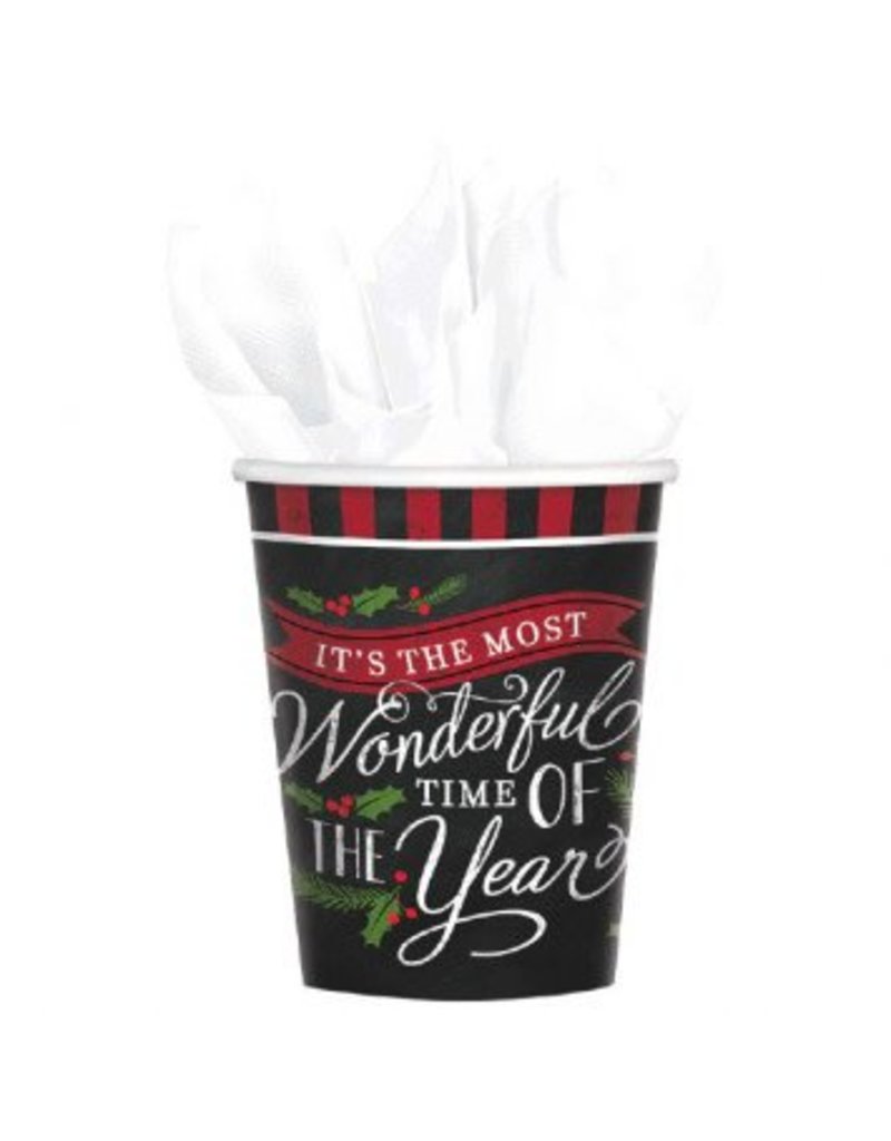 Most Wonderful Time Cups, 9 oz. (18)