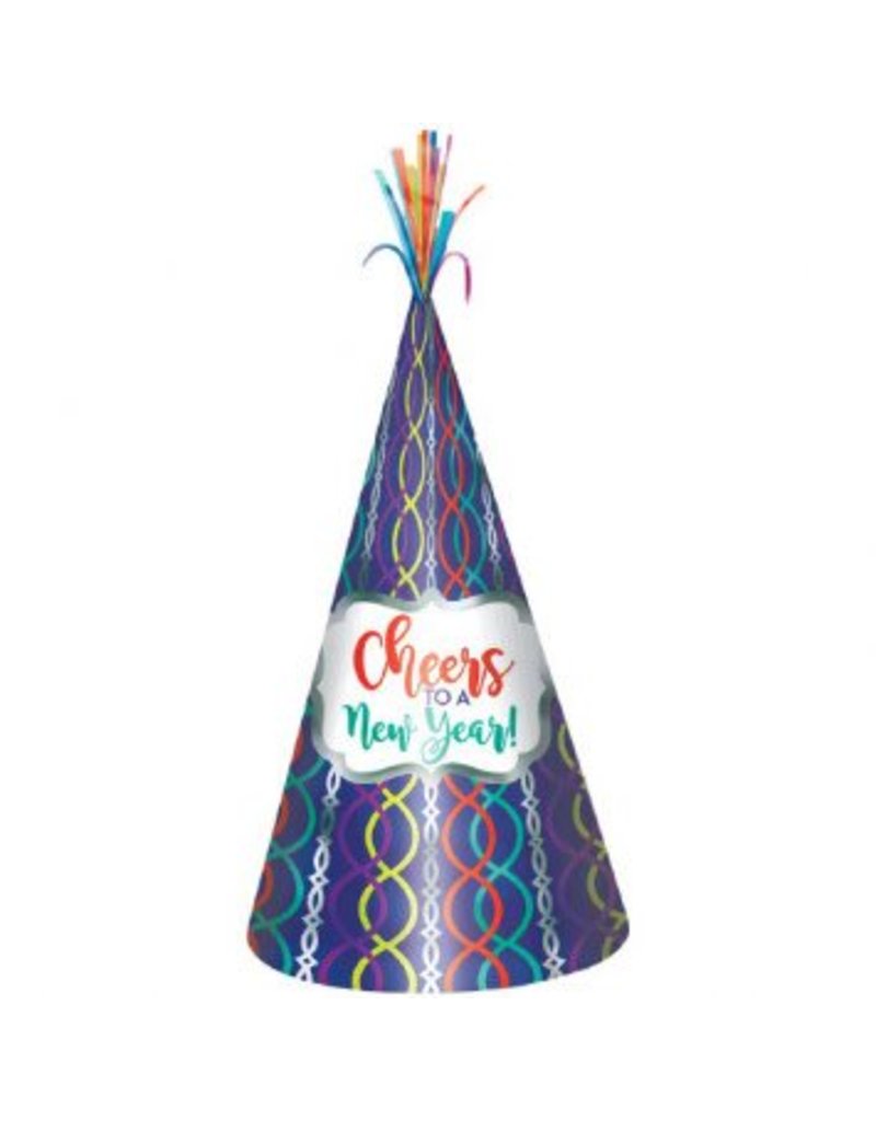 Cheers to A New Year Cone Hat - Jewel Tone