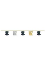 New Year's Sequin Ring Garland - Black, Silver, Gold