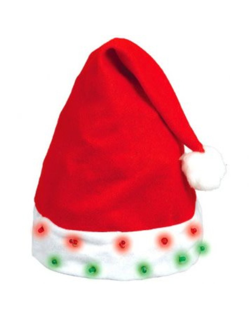 Flashing Light Bulb Santa Hat