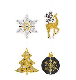 Christmas Paper Tags - Gold/Silver