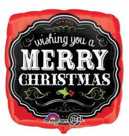 Christmas Chalkboard Mylar Balloon