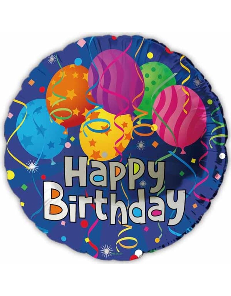 Happy Birthday Balloons 18" Mylar Balloon