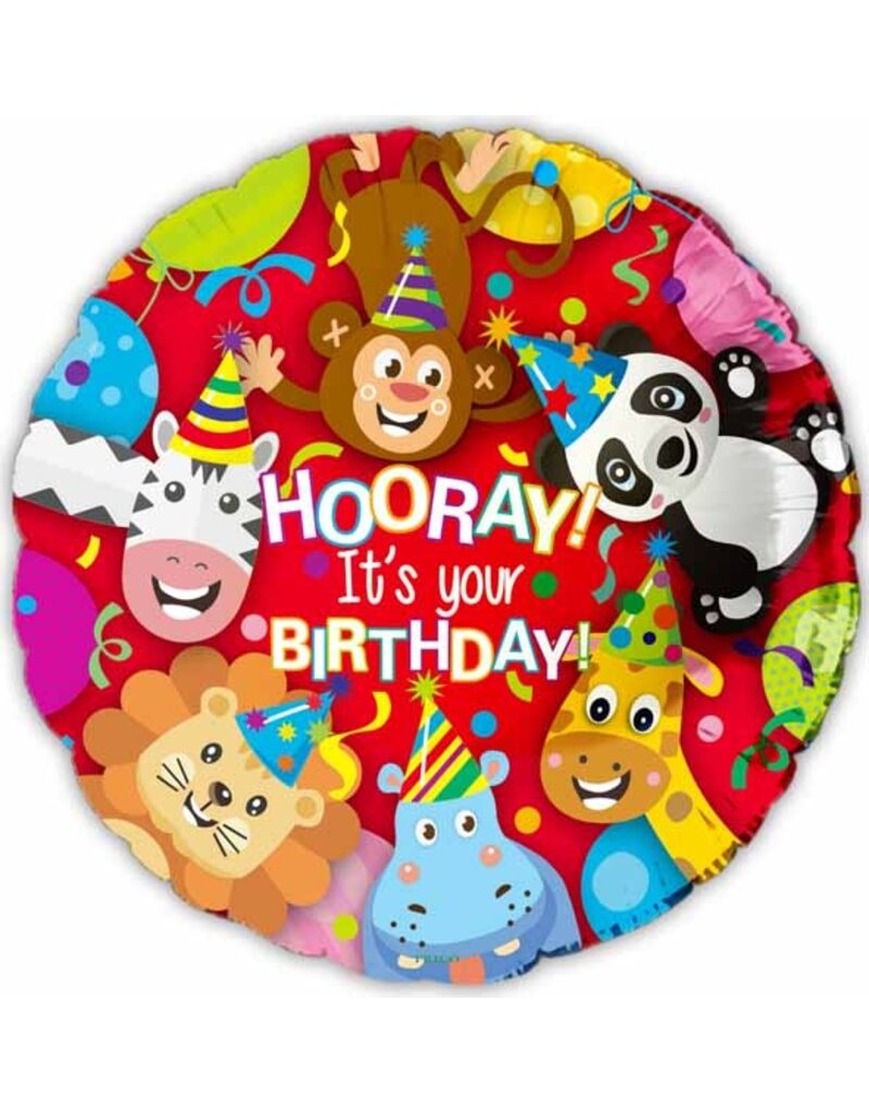 Hooray It's Your Day 18" Mylar Balloon