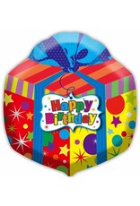 Happy BDay Gift Box 18" Mylar Shape  Balloon