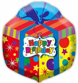 Happy BDay Gift Box 18" Mylar Shape  Balloon