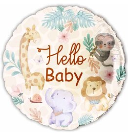 Hello Baby Animals 18" Mylar Balloon