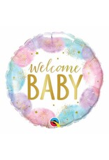 Welcome Baby Water-Colour 18" Mylar Balloon