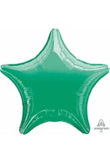 Green Metallic Star 19" Mylar Balloon