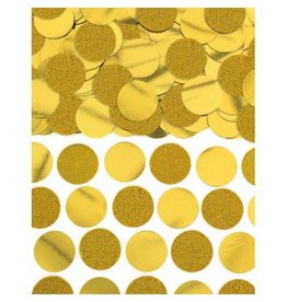 Glitter & Foil Circle Confetti Gold