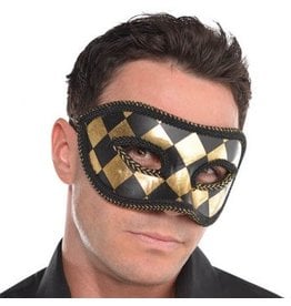Harlequin Black/Gold Mask