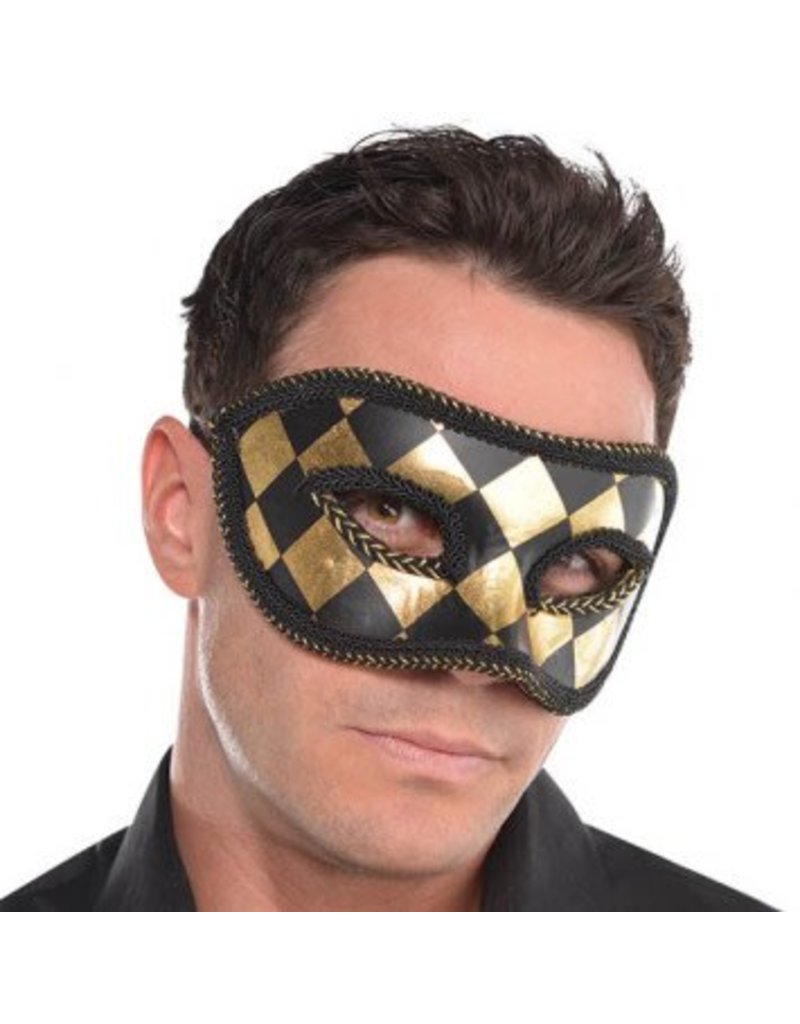 Harlequin Black/Gold Mask