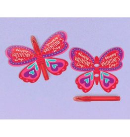 Valentine's Butterfly Cards With Pen
