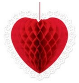 Red Heart Honeycomb Ball
