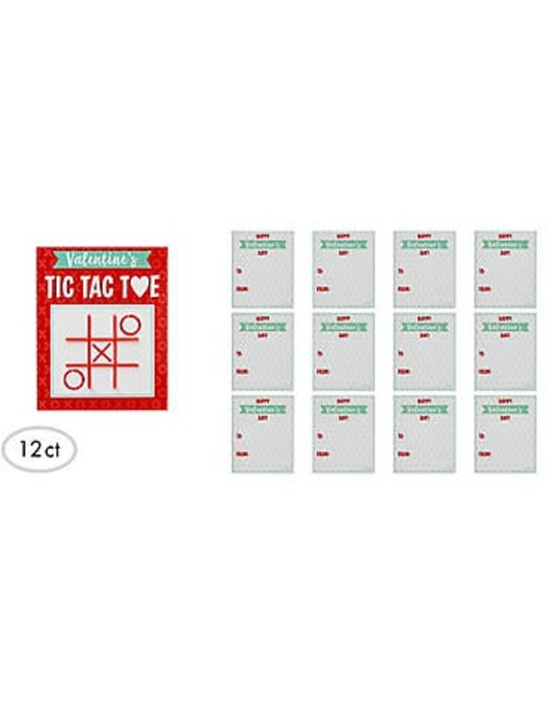 Tic-Tac-Toe Valentine Exchange Cards with Favours (12)