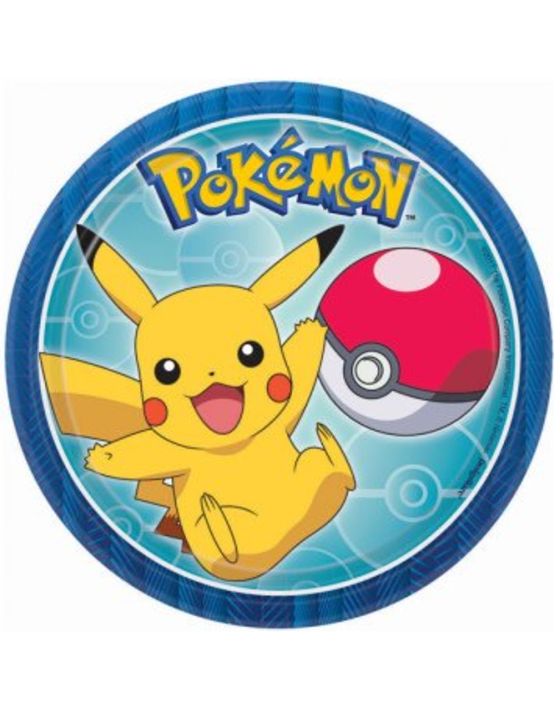Pokemon™ Round Plates 7" (8)