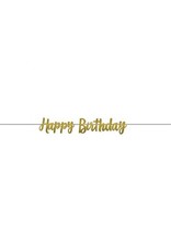 Gold Birthday Glitter Letter Banner