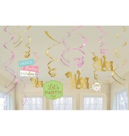 Confetti Fun Value Pack Swirl Decoration (12)