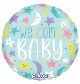 PRIMA WELCOME BABY MOON 18" Mylar Balloon