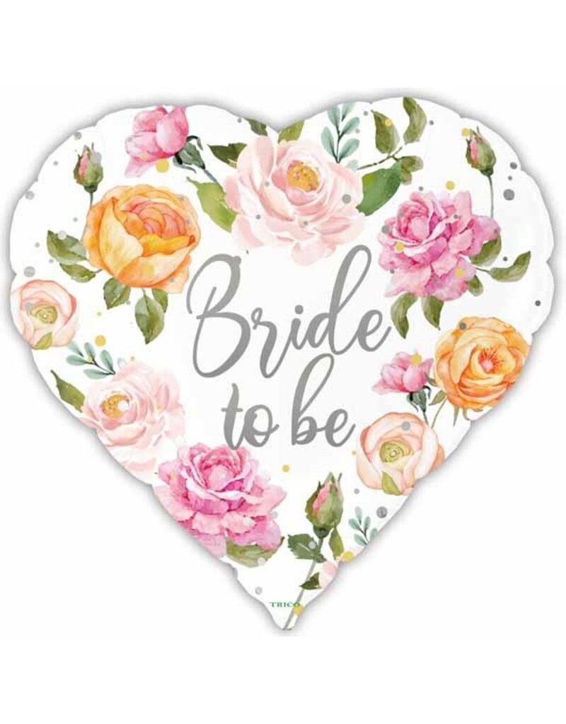 Bride To Be Heart 18" Mylar Balloon