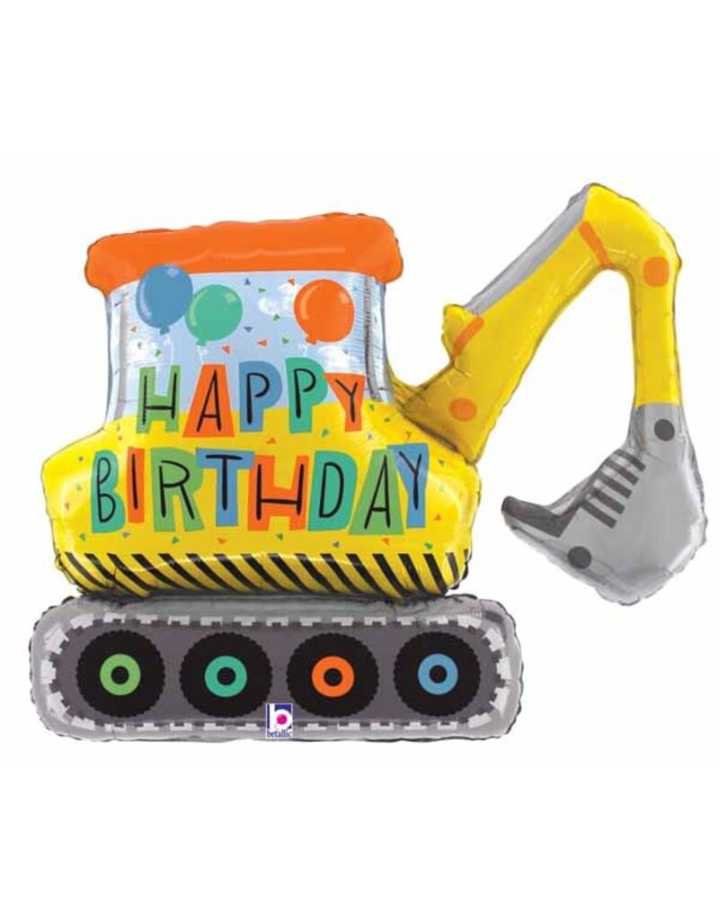 HBD Excavator Digger 31" Mylar Balloon