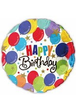 Happy Birthday Balloons 18" Mylar Balloon