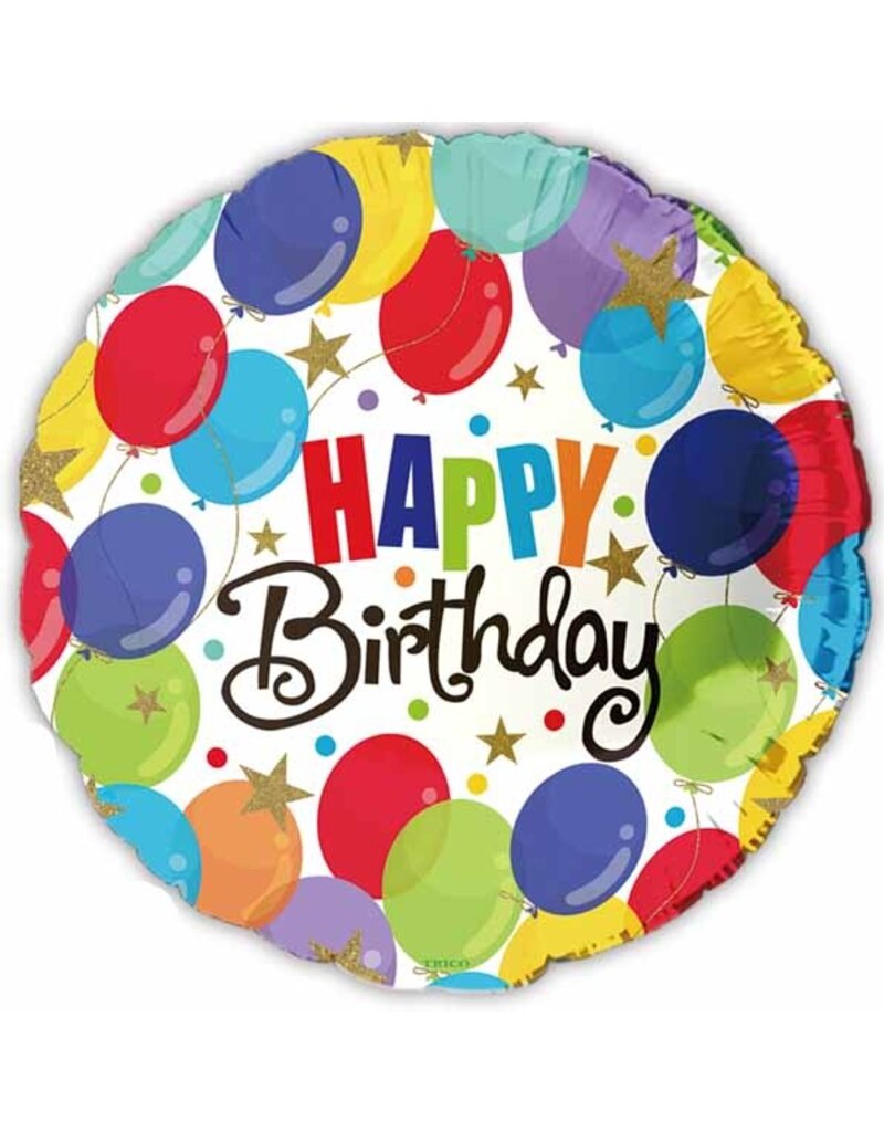 Happy Birthday Balloons 18" Mylar Balloon