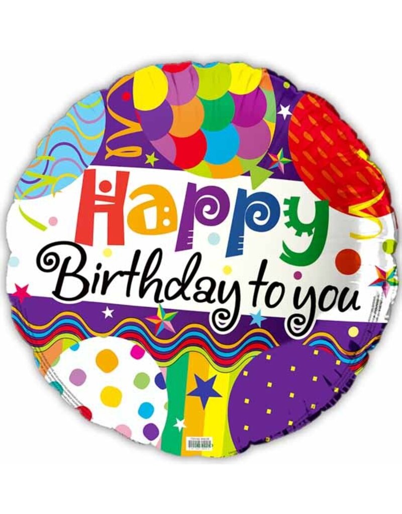 Happy BDay To You 18" Mylar Balloon