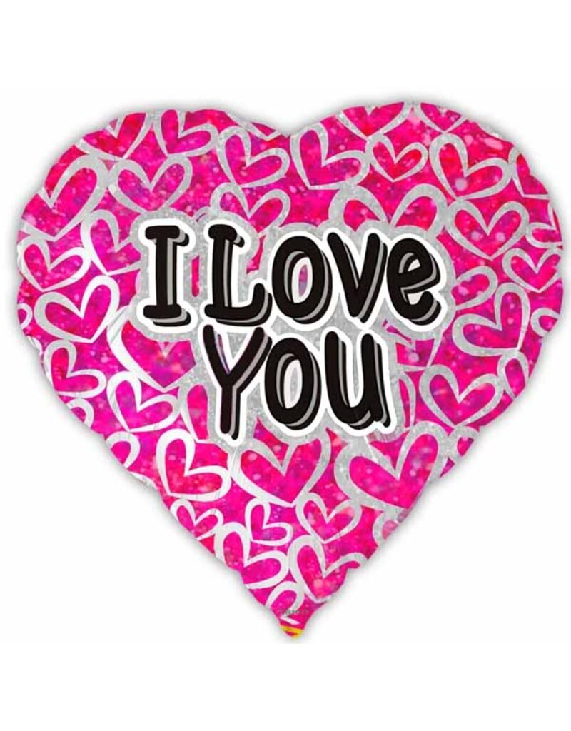 I Love You Pink Heart 18" Mylar Balloon