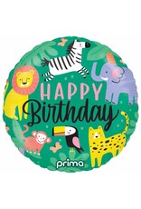 PRIMA BDay Jungle Mylar 18" Balloon