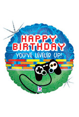 Game Controller BDay 18" Mylar Balloon (Holographic)