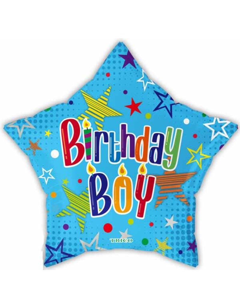 Birthday Boy Star 18" Mylar Balloon