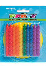 Rainbow Spiral Birthday Candle (10)