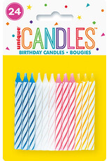 Spiral Bday Candles Multi Colour (24)
