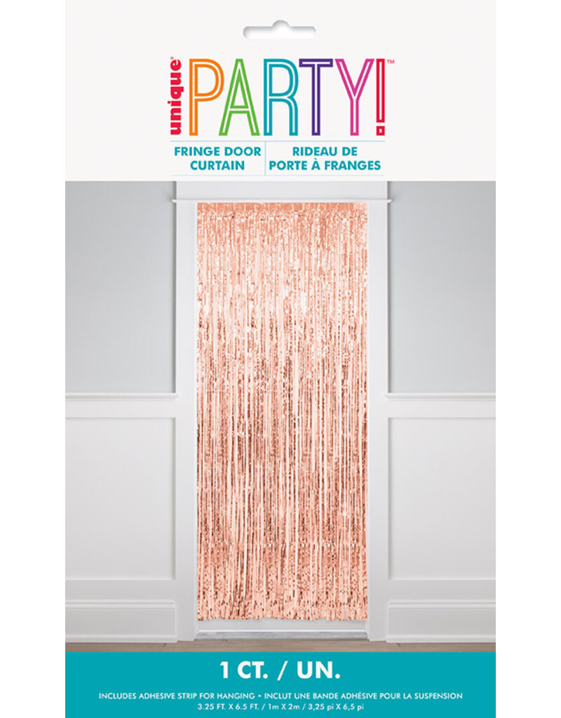 Rose Gold Metallic Door Curtain 3.25' x 6.5'