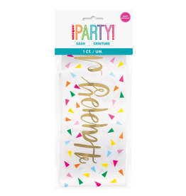 Gold Foil Birthday Sash