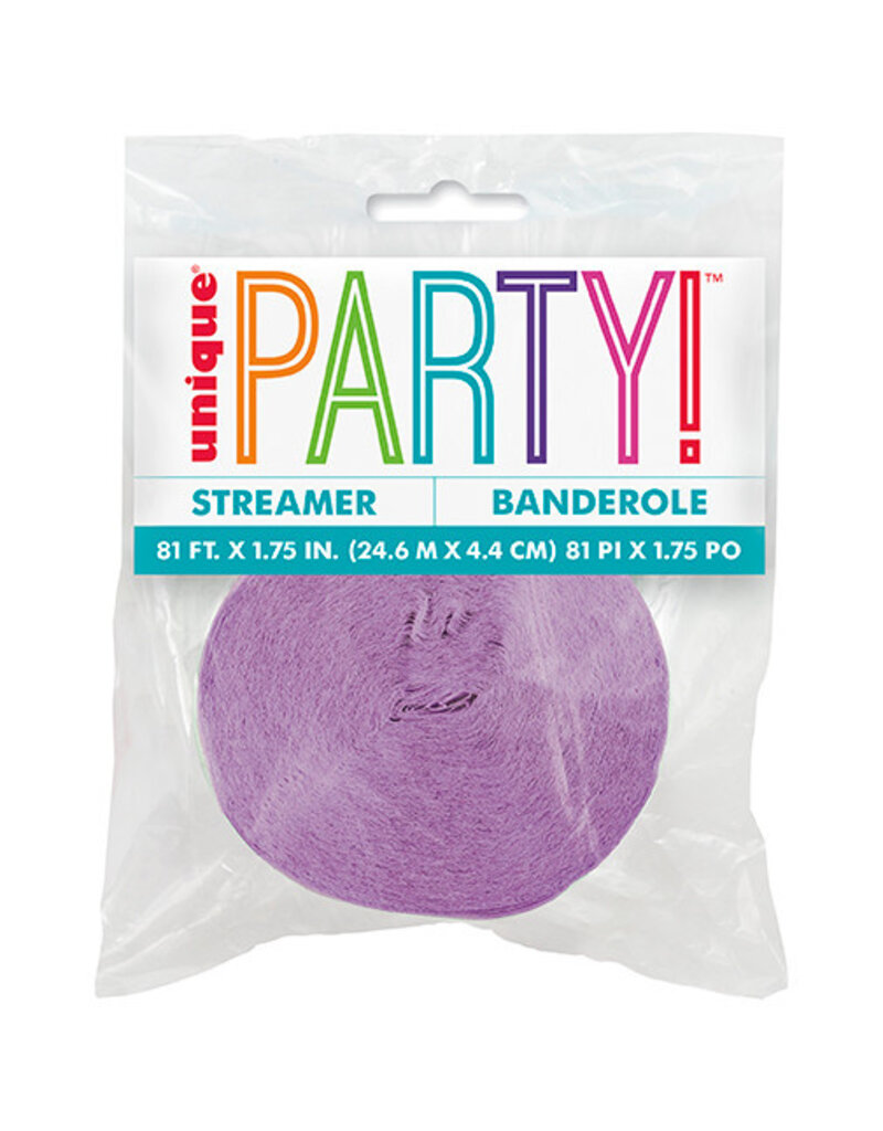 Lavender Crepe Streamer 81'