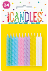 Pastel Spiral Candles (24)