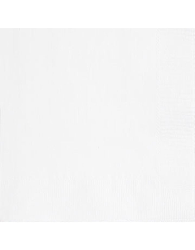 2-Ply Beverage Napkins - White (50)